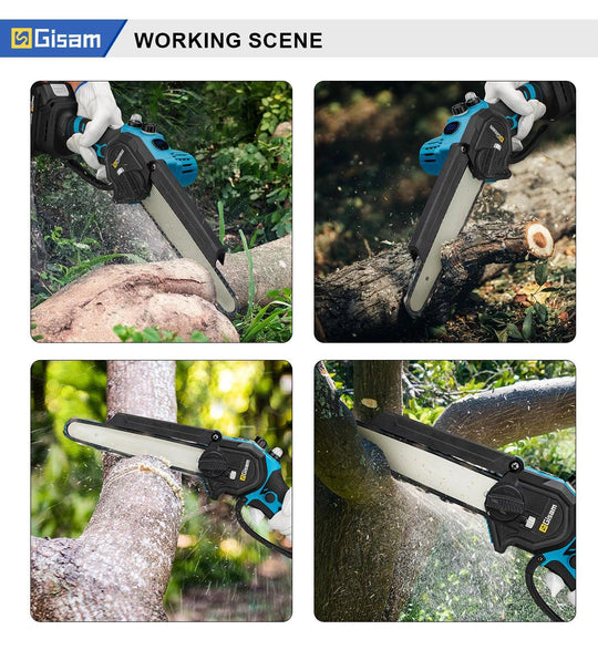 8 Inch Cordless Electric Pruning Saw for Tree Cutting | Brushless Battery Powered Chainsaw Compatible with Makita 18V Battery