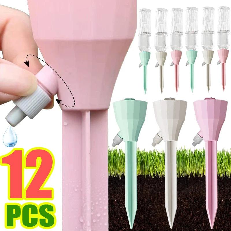 3/6/12 pcs Adjustable Drip Irrigation System - Automatic Self Watering Spikes for Indoor & Outdoor Potted Plants - Garden Irrigation Supplies