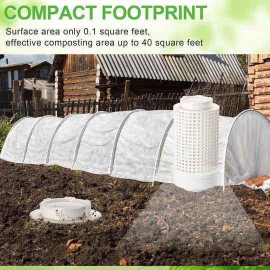 2 Pcs Inground Worm Composter - Outdoor Farm Compost Bin for Sustainable Food Waste Reduction | Efficient Composting Systems