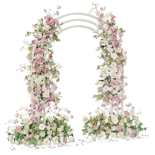 Large Metal Garden Arch for Wedding, Rose Arbor, and DIY Garden Decoration - Sturdy Archway for Yard, Party, and Outdoor Events