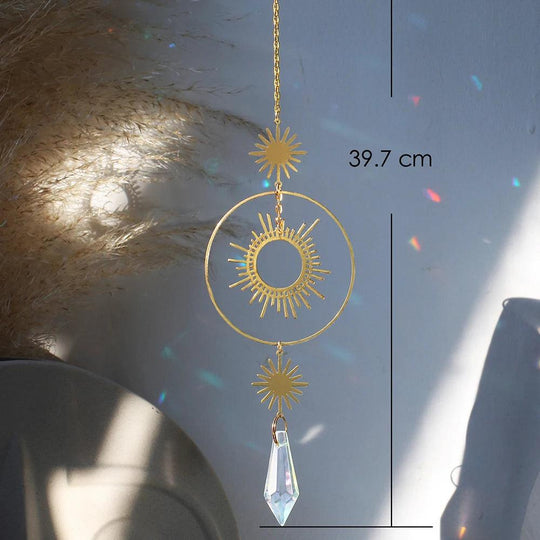 Crystal Suncatcher Prism Rainbow Maker | Sun Catchers & Hanging Crystals for Windows & Gardens