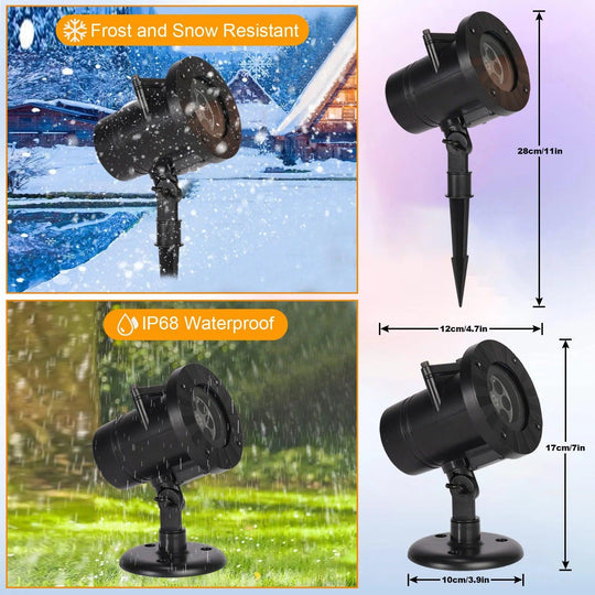 Christmas & Halloween Projector Lights Outdoor | 16 Slides, LED Waterproof | Light Show for Halloween Decorations & Outdoor Displays