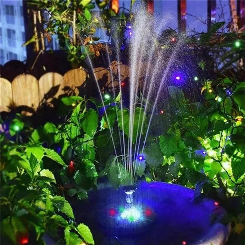 Solar Pool Fountain | Energy-Saving Waterproof Water Feature | Colorful Fountain with Waterfalls and Sprinkler for Inground & Above Ground Pools