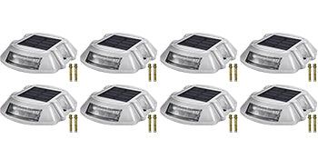 Solar LED Driveway Lights Outdoor Waterproof 6 LEDs Pathway, Walkway, and Driveway Lighting