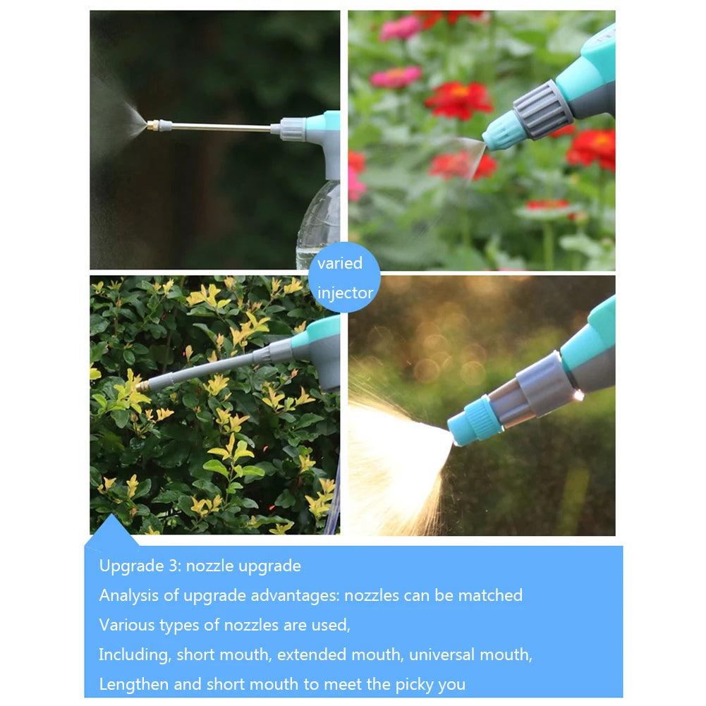 Electric Garden Water Sprayer with High Pressure Pump Atomizer – Automatic Watering Fogger with 3M Water Pipe for Effective Plant Mist and Spray