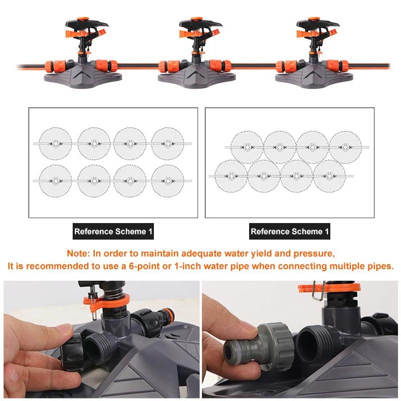 Automatic Rotating Garden Lawn Sprinkler, 360-Degree Rotating Water Sprinkler – Large Area Coverage for Lawn, Garden, and Yard Irrigation